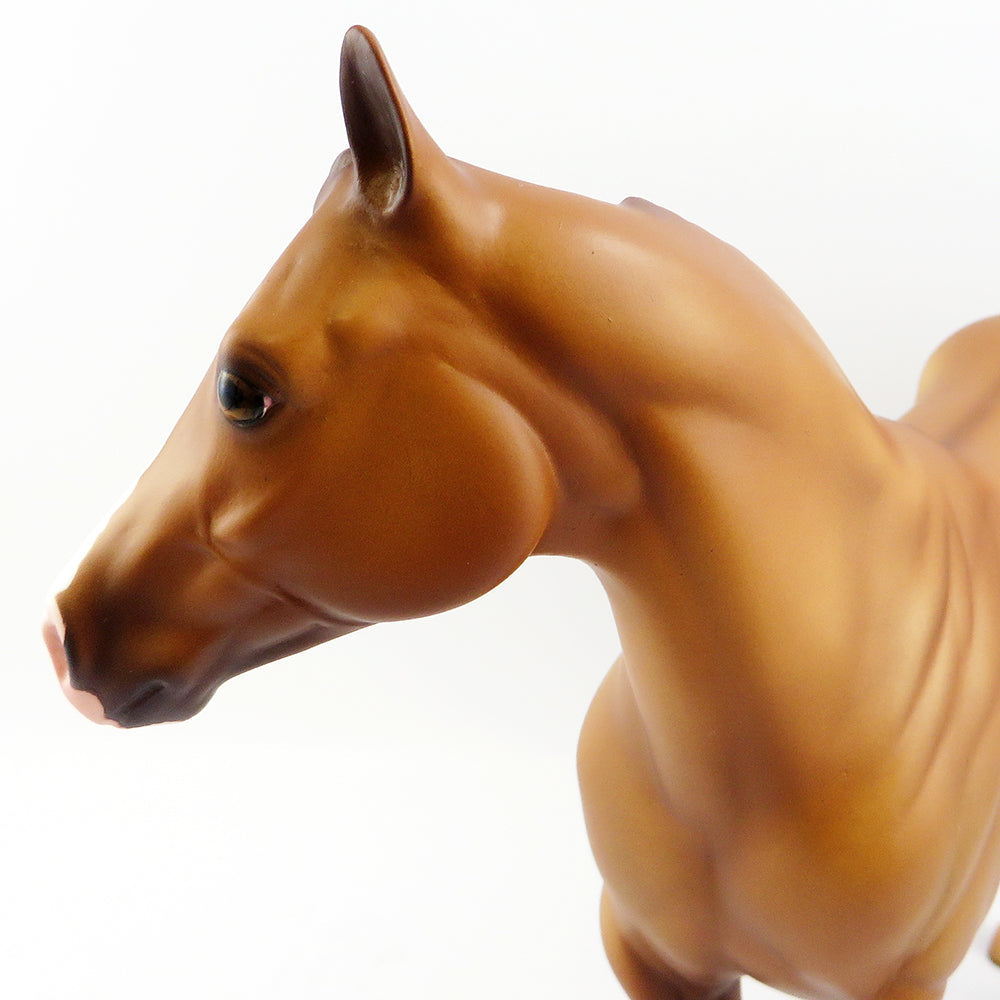 RED HEADED STEP CHILD~OOAK RED DUN ISH MODEL HORSE 3/24