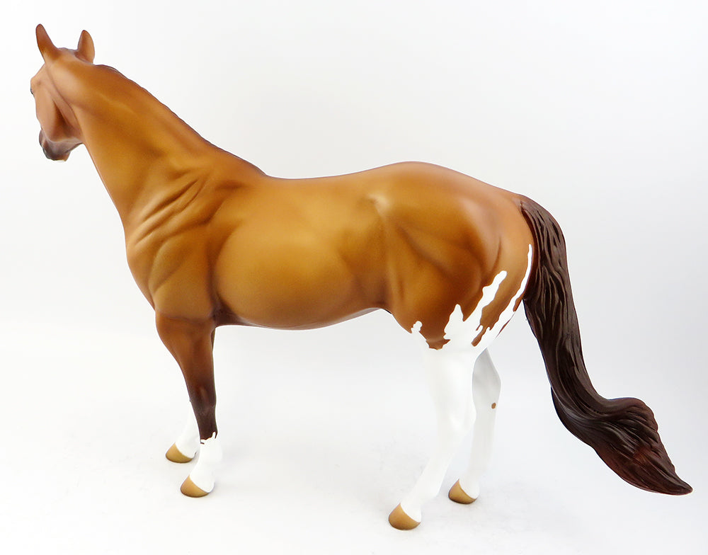 RED HEADED STEP CHILD~OOAK RED DUN ISH MODEL HORSE 3/24