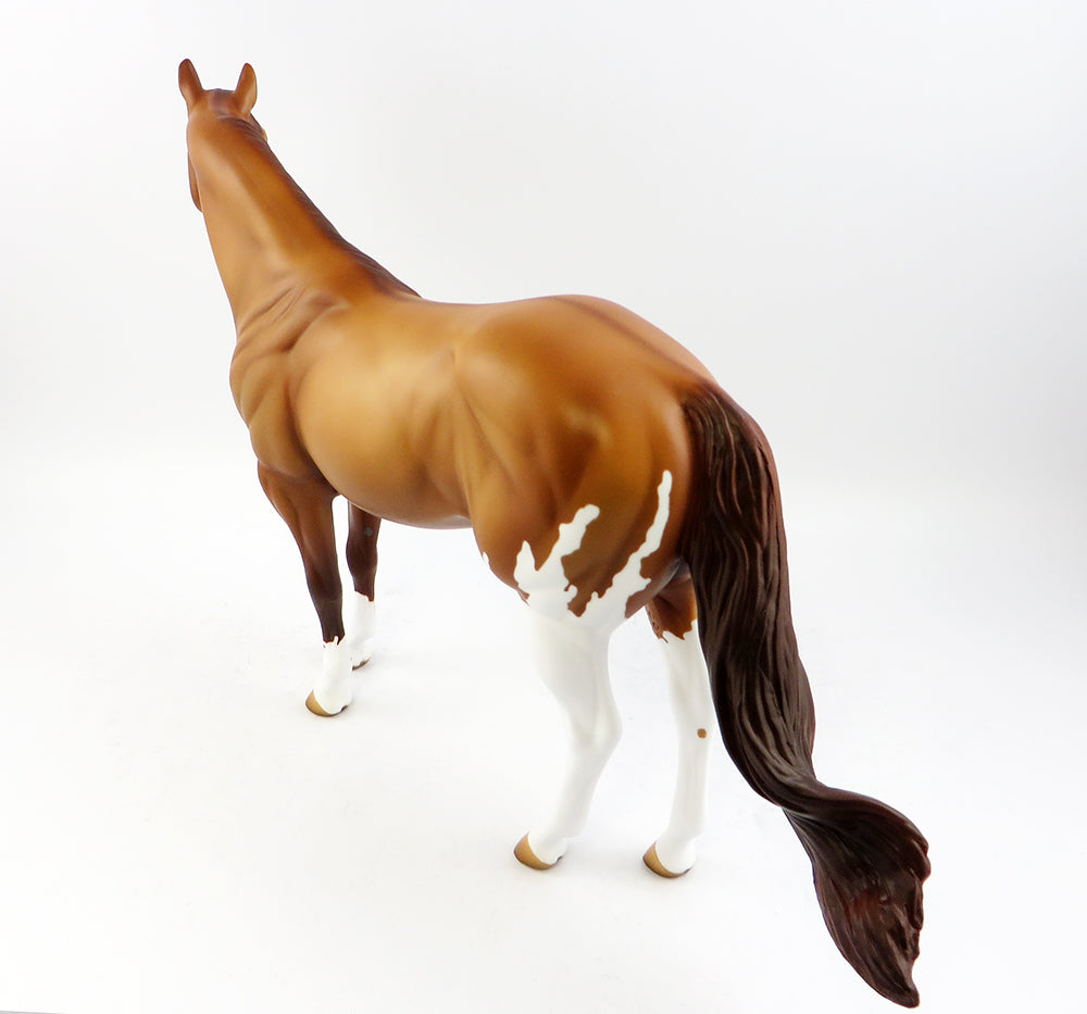 RED HEADED STEP CHILD~OOAK RED DUN ISH MODEL HORSE 3/24