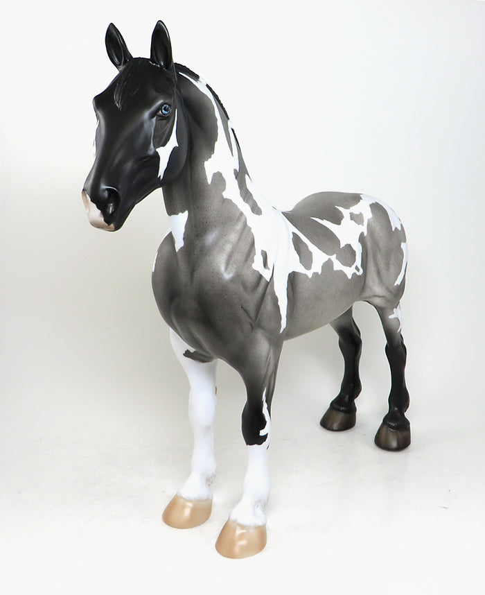 COUPE DE&#39;VILLE-OOAK BLUE ROAN PAINT STANDING DRAFTER MODEL HORSE 5/6