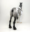 COUPE DE&#39;VILLE-OOAK BLUE ROAN PAINT STANDING DRAFTER MODEL HORSE 5/6