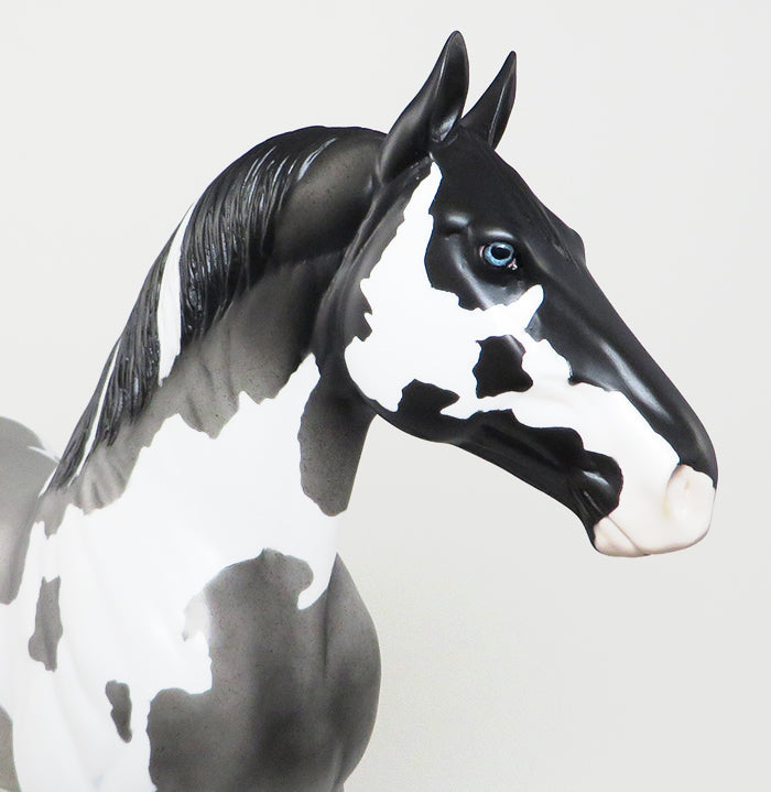 COUPE DE&#39;VILLE-OOAK BLUE ROAN PAINT STANDING DRAFTER MODEL HORSE 5/6