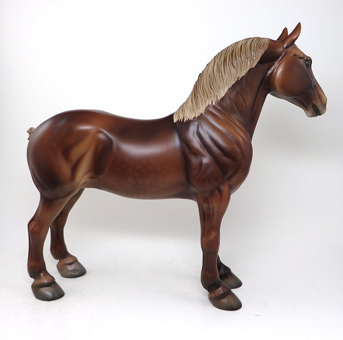 LANCASTER-OOAK BLONDE STANDING DRAFTER MODEL HORSE 5/6