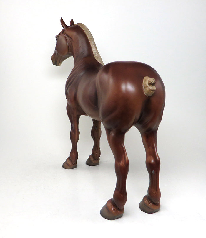 LANCASTER-OOAK BLONDE STANDING DRAFTER MODEL HORSE 5/6