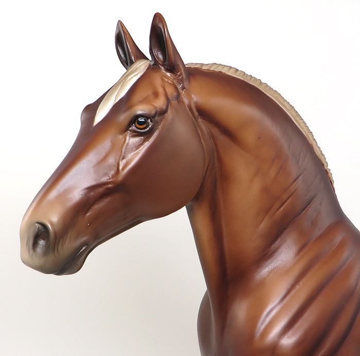 LANCASTER-OOAK BLONDE STANDING DRAFTER MODEL HORSE 5/6