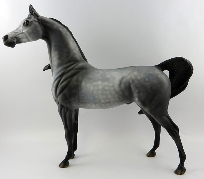 SHADOW-OOAK DAPPLE GREY ARABIAN MODEL HORSE BY AL 10/21/16