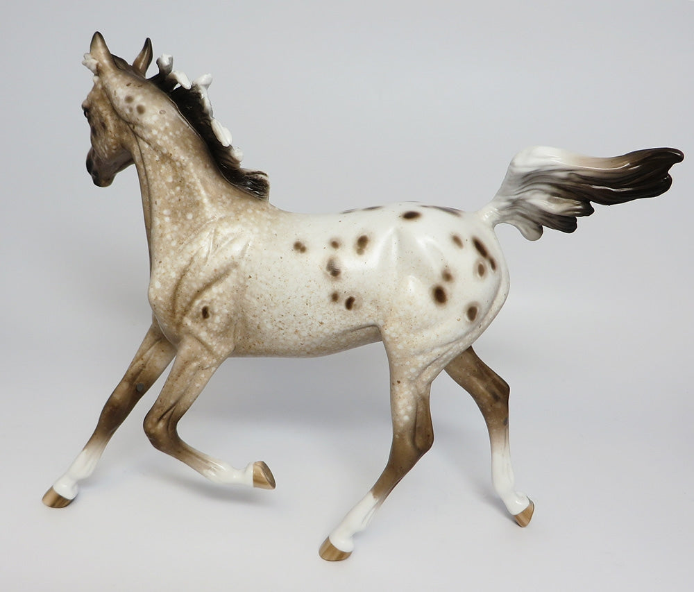 LINGER-OOAK CHESTNUT APPALOOSA YEARLING MODEL HORSE 9/25/17