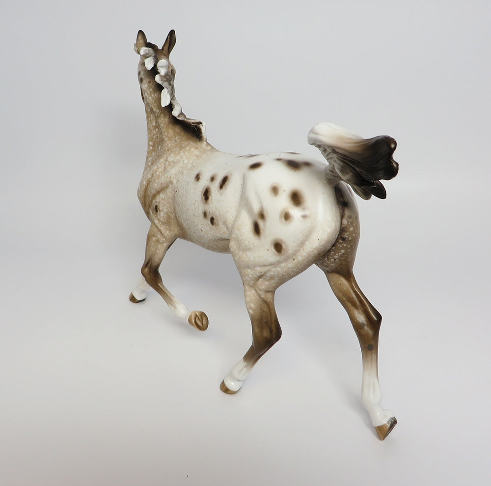 LINGER-OOAK CHESTNUT APPALOOSA YEARLING MODEL HORSE 9/25/17