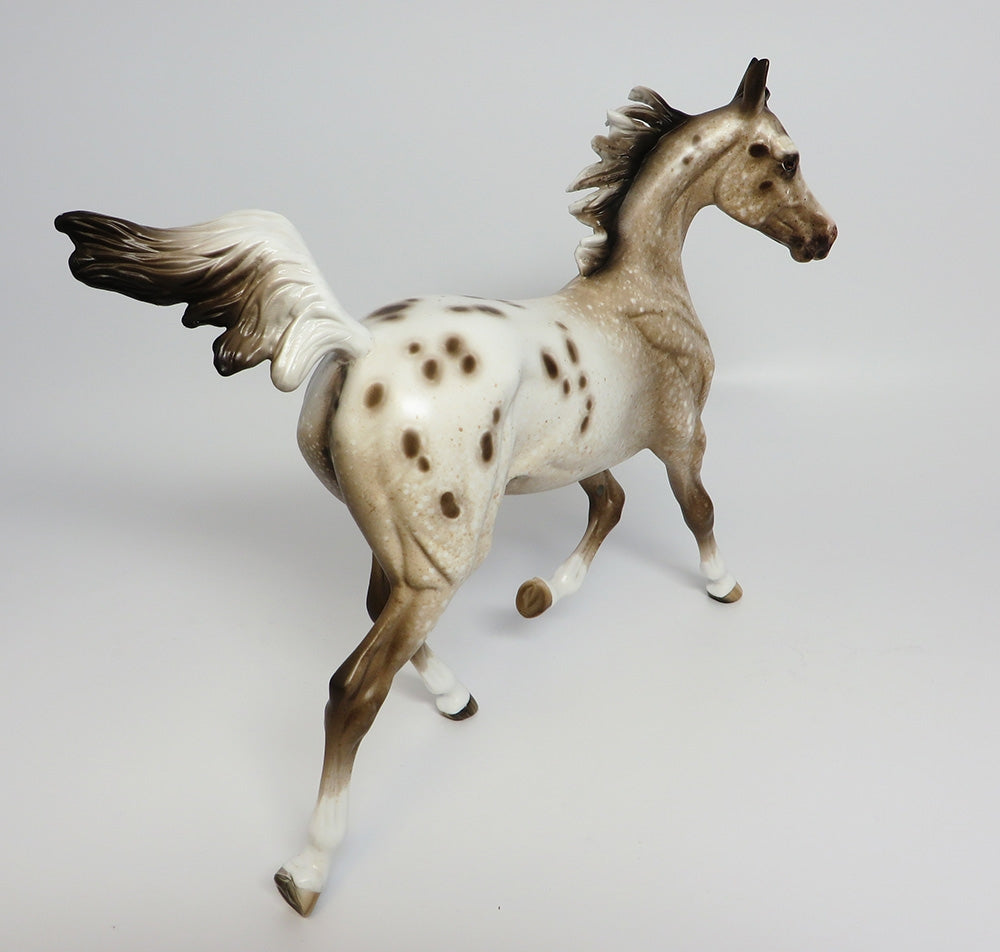 LINGER-OOAK CHESTNUT APPALOOSA YEARLING MODEL HORSE 9/25/17