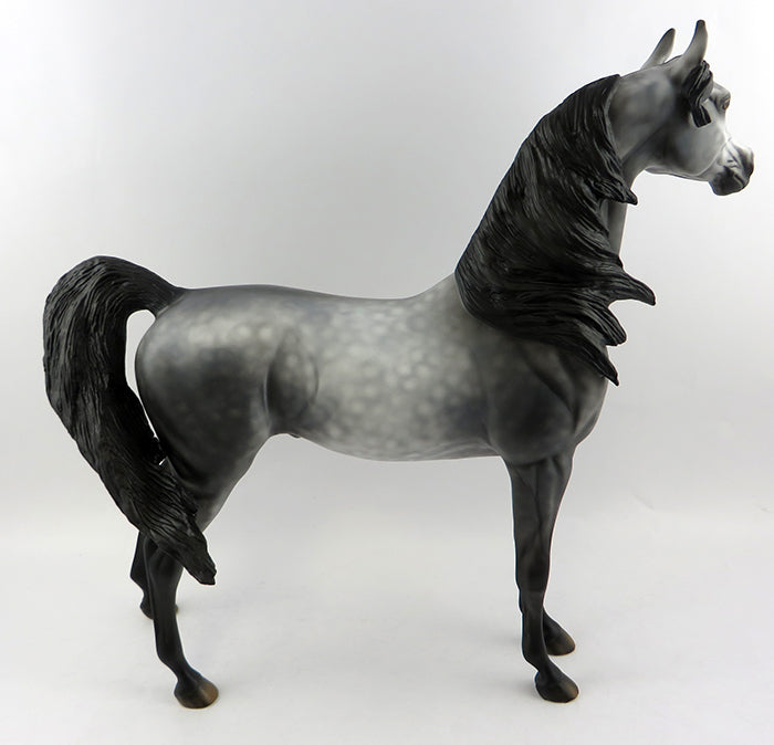 SHADOW-OOAK DAPPLE GREY ARABIAN MODEL HORSE BY AL 10/21/16