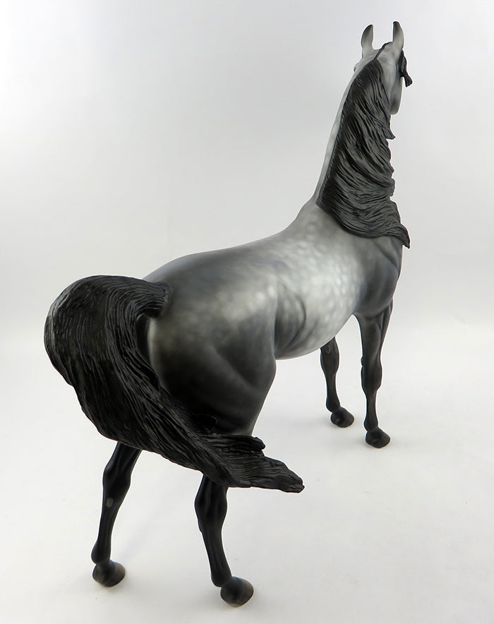 SHADOW-OOAK DAPPLE GREY ARABIAN MODEL HORSE BY AL 10/21/16