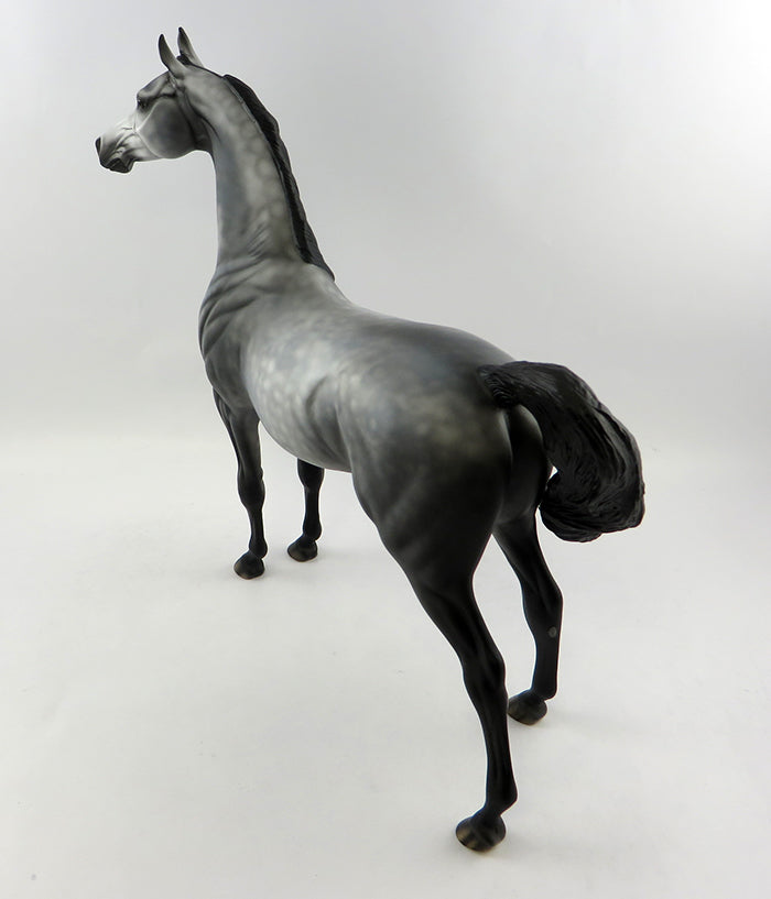 SHADOW-OOAK DAPPLE GREY ARABIAN MODEL HORSE BY AL 10/21/16