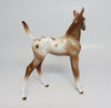 SUGAR BEAR~OOAK CHESTNUT APPALOOSA FOAL MODEL HORSE BY SHERYL LEISURE 9/25/17