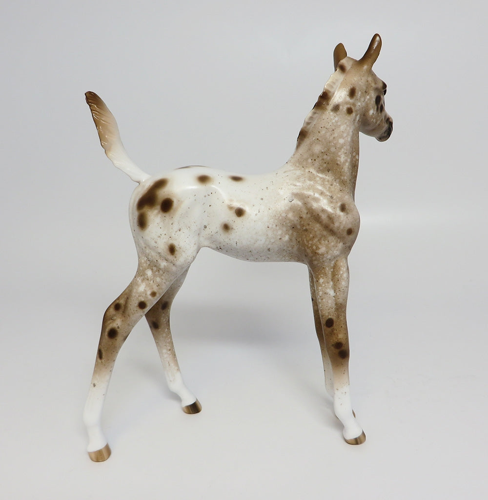 CAROLINA-OOAK CHESTNUT APPALOOSA FOAL MODEL HORSE BY SHERYL LEISURE 9/26/17