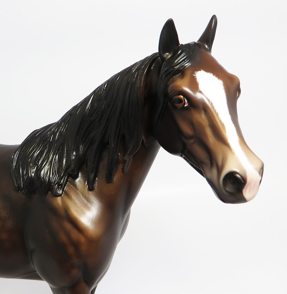 ZIP IT UP-OOAK DAPPLE  BROWN BAY USH MODEL HORSE BY SHERYL LEISURE 9/26/17