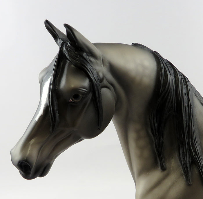 GUARDIAN-OOAK DAPPLE GREY MORGAN MODEL HORSE BY SHERYL LEISURE 10/21/16