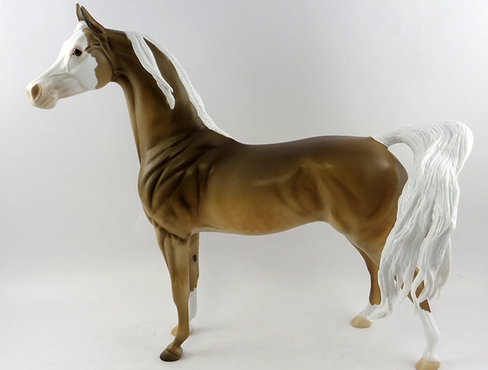 NAARU-OOAK PALOMINO PAINT ARABIAN MODEL HORSE BY DAWN QUICK 10/21/16