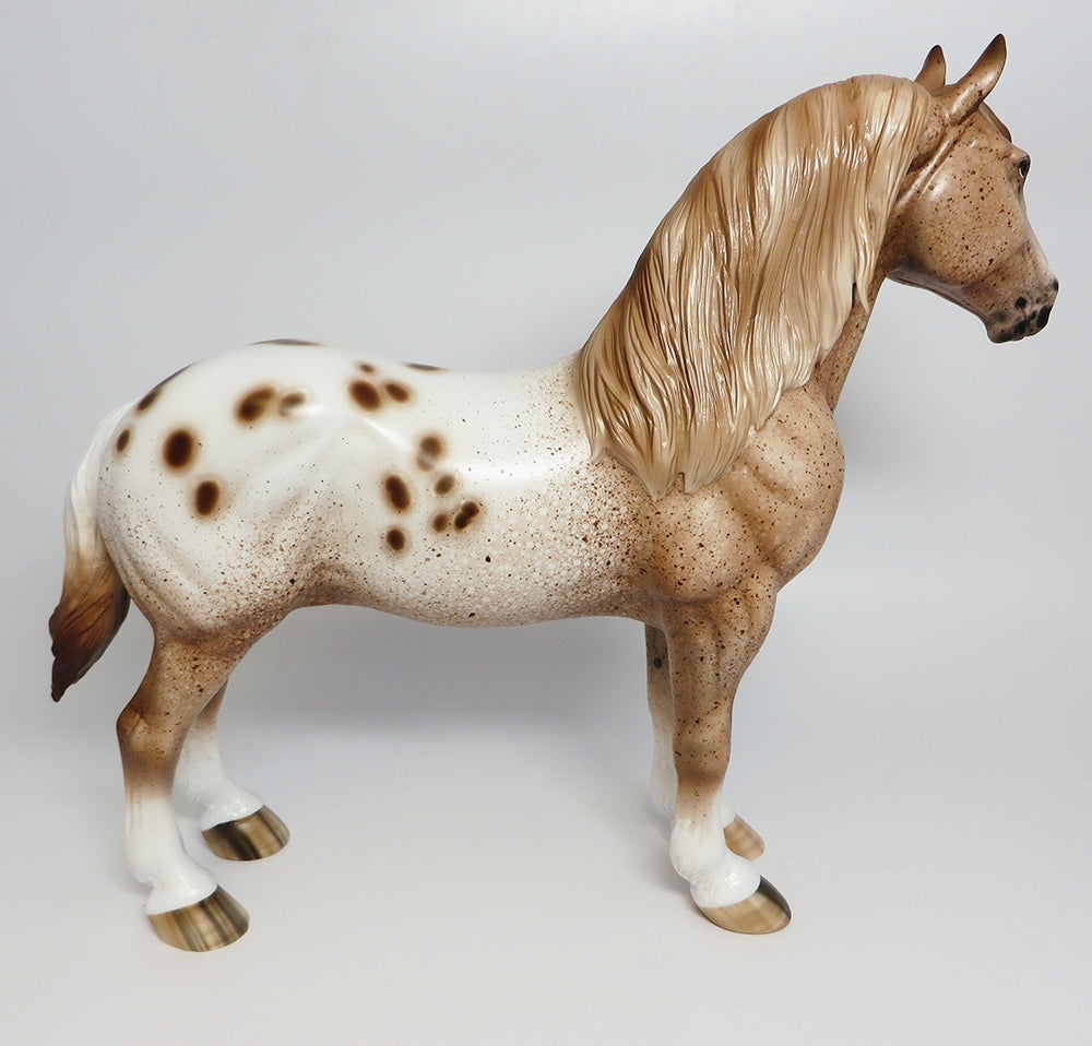 OLIVER-OOAK APPALOOSA STANDING DRAFTER MODEL HORSE 9/25/17