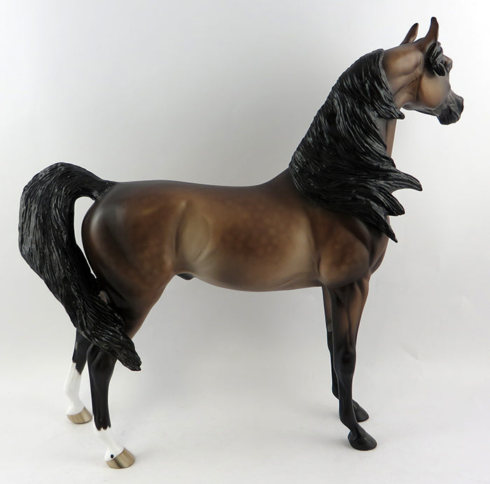 WIND WALKER-OOAK DAPPLE BAY ARABIAN MODEL HORSE BY SHERYL LEISURE 10/21/16