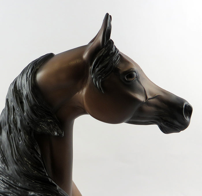 WIND WALKER-OOAK DAPPLE BAY ARABIAN MODEL HORSE BY SHERYL LEISURE 10/21/16
