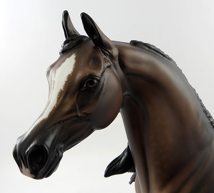 WIND WALKER-OOAK DAPPLE BAY ARABIAN MODEL HORSE BY SHERYL LEISURE 10/21/16