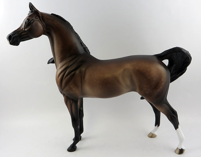 WIND WALKER-OOAK DAPPLE BAY ARABIAN MODEL HORSE BY SHERYL LEISURE 10/21/16