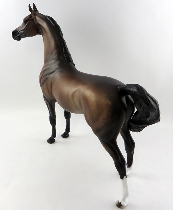 WIND WALKER-OOAK DAPPLE BAY ARABIAN MODEL HORSE BY SHERYL LEISURE 10/21/16