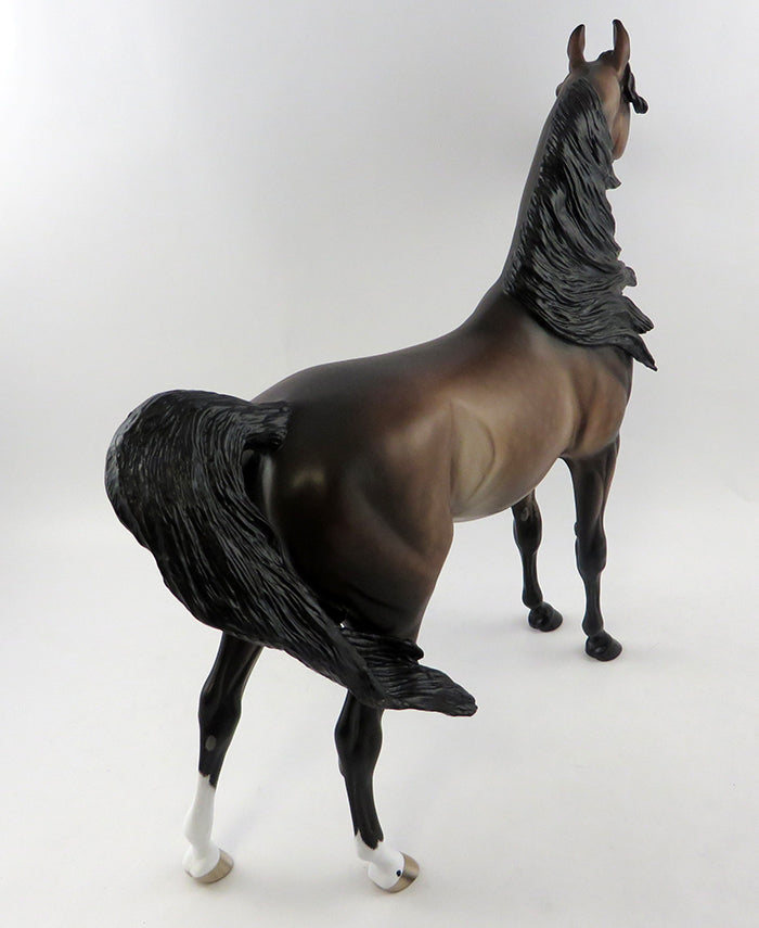 WIND WALKER-OOAK DAPPLE BAY ARABIAN MODEL HORSE BY SHERYL LEISURE 10/21/16