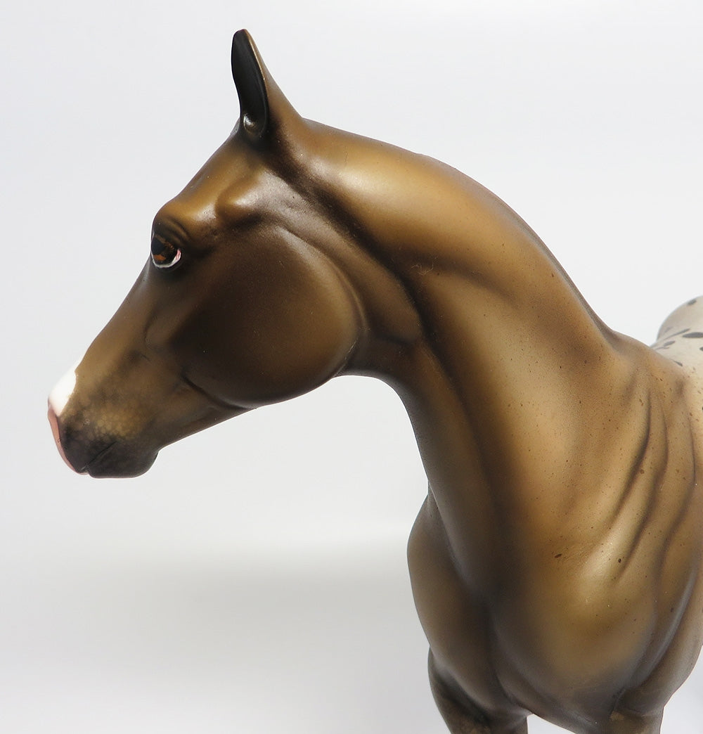 HAIL MARY~OOAK MOUSEY BROWN APPALOOSA ISH MODEL HORSE 9/25/17