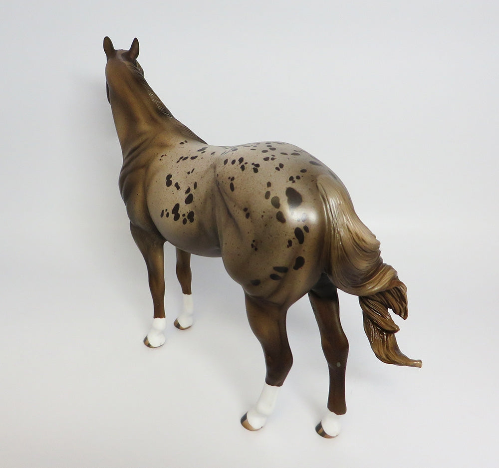 HAIL MARY~OOAK MOUSEY BROWN APPALOOSA ISH MODEL HORSE 9/25/17