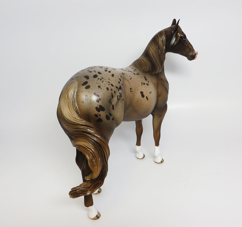 HAIL MARY~OOAK MOUSEY BROWN APPALOOSA ISH MODEL HORSE 9/25/17