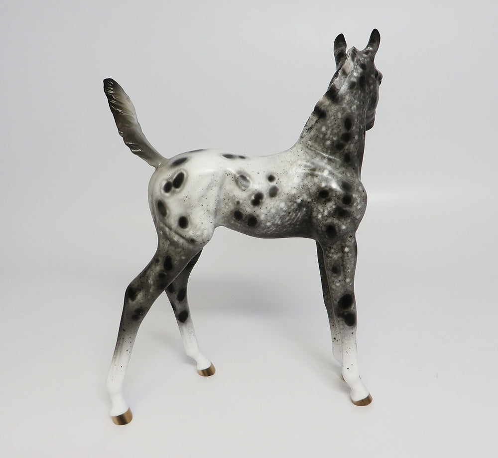 MOHICAN-OOAK LEOPARD ISH FOAL MODEL HORSE BY SHERYL LEISURE 9/26/17