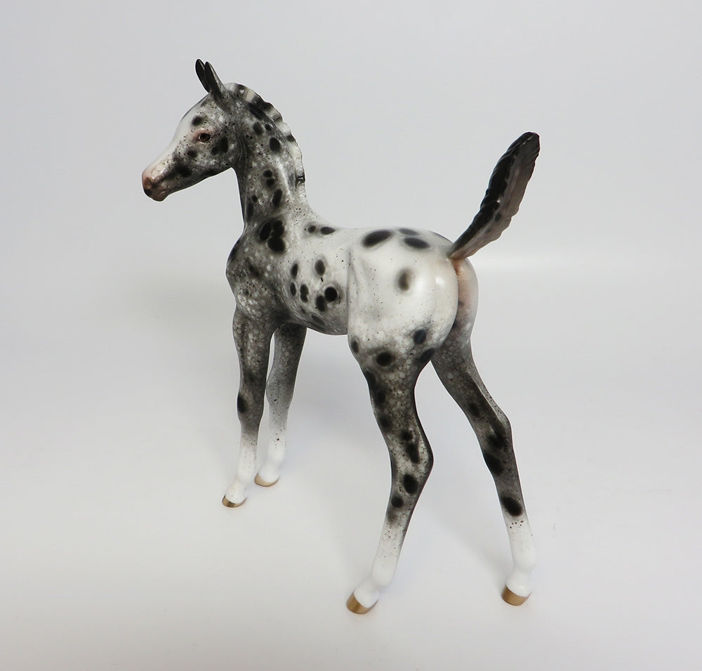 MOHICAN-OOAK LEOPARD ISH FOAL MODEL HORSE BY SHERYL LEISURE 9/26/17