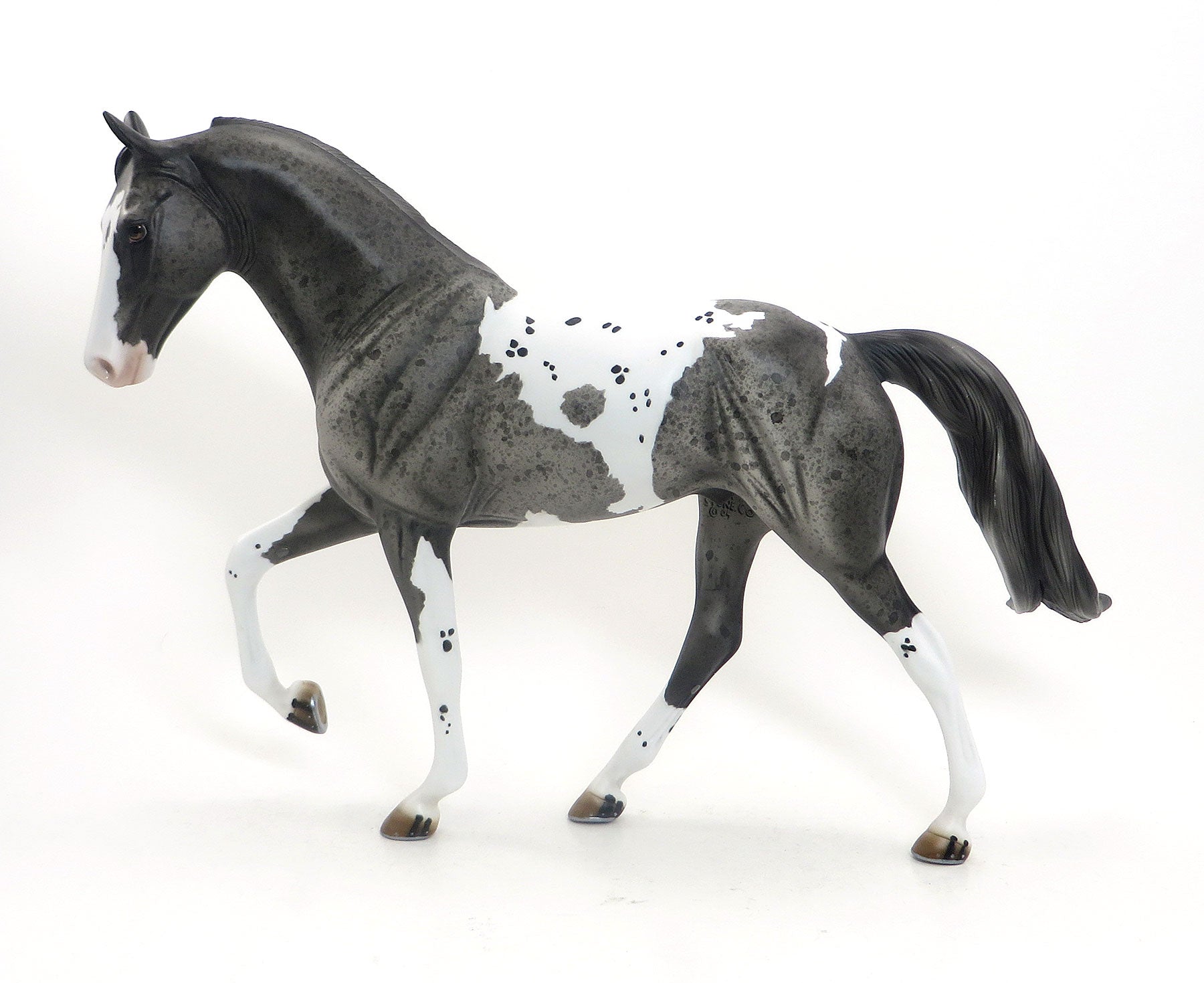 ROAN REMAIN - OOAK Blue Roan Pinto Tennessee Walker Model Horse - 7/31