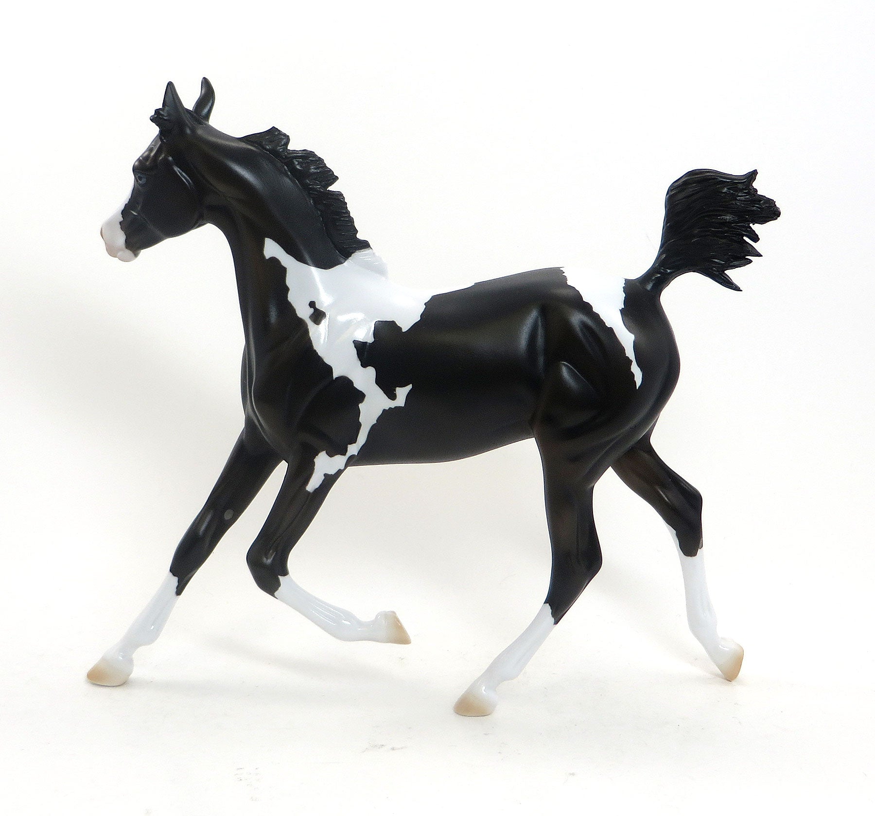 TOUGH CHANCE- OOAK Black Pinto Yearling 8/7