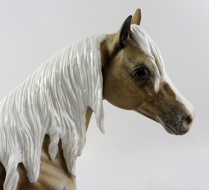 GOLDEN EARRING-OOAK BUCKSKIN PALOMINO ISH MODEL HORSE BY DAWN QUICK 10/21/16