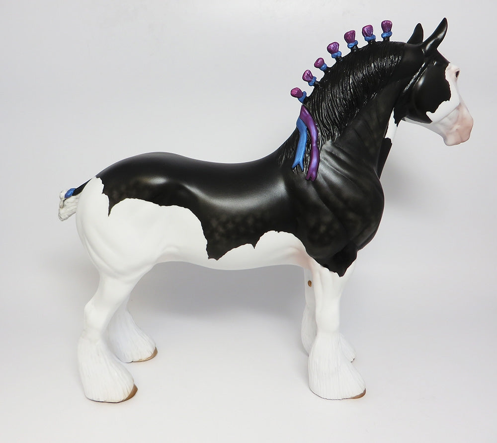 WIDOW&#39;S PEAK~OOAK DAPPLE SPLASH PAINT STANDING DRAFTER MODEL HORSE BY SHERYL LEISURE 9/27/17
