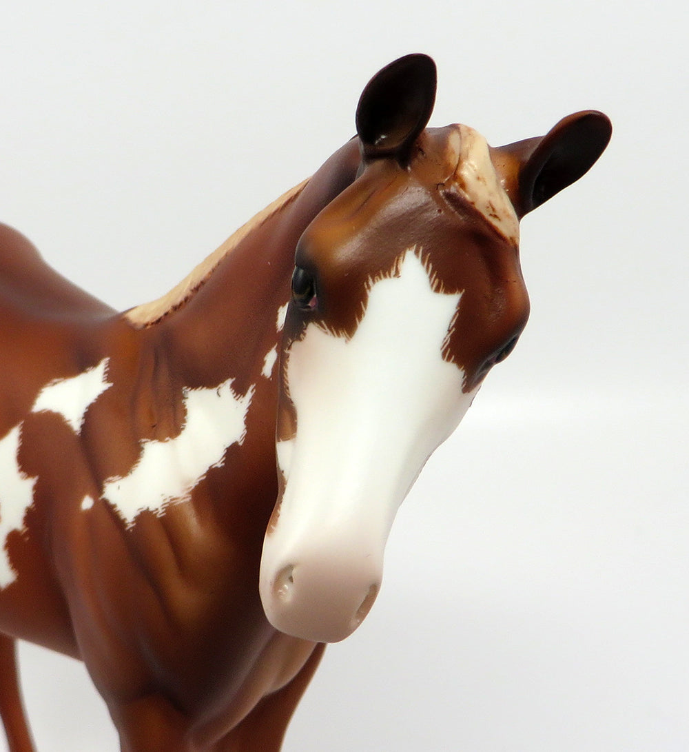 JIGSAW~OOAK ETCHED CHESTNUT PAINT WEANLING MODEL HORSE 3/31