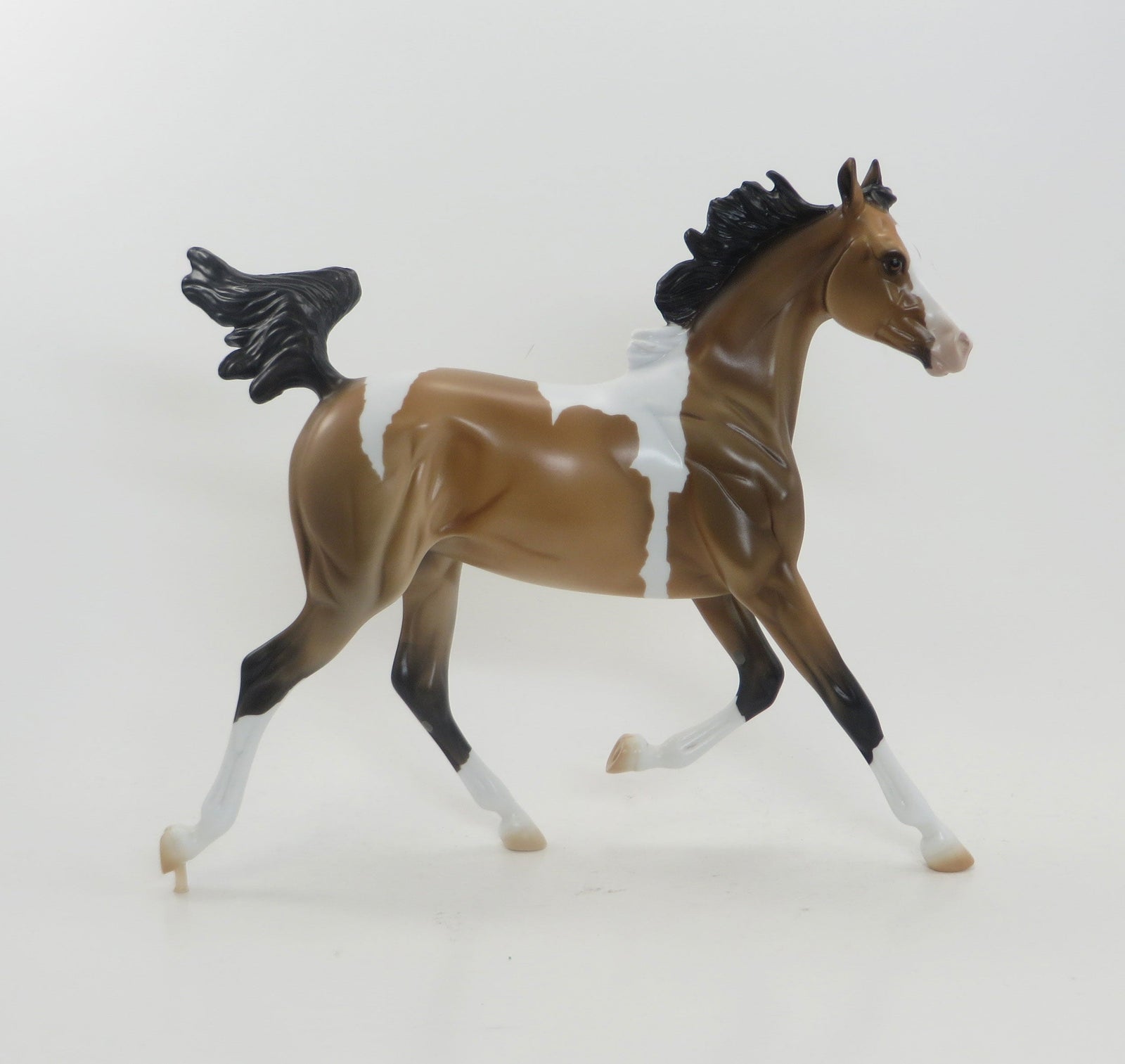 LIL SNAFFLE- OOAK Buckskin Pinto Pegged Yearling 8/7