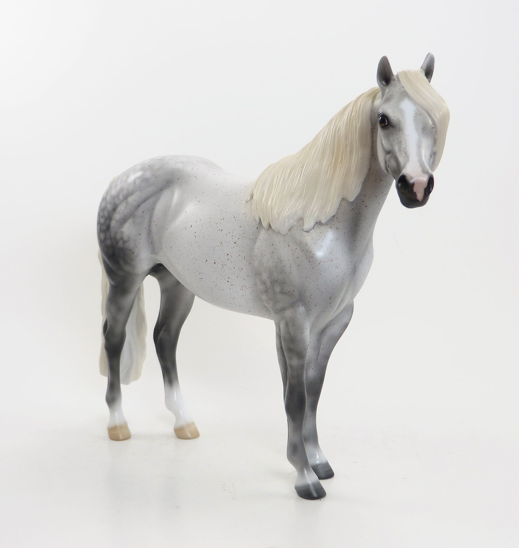 GLOTRON - OOAK Dapple Grey Flea Bitten Stock Horse 8/7