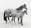 DIAMOND DAZE- OOAK Leopard Appaloosa Stock Horse &amp; RING POP - OOAK Leopard Appaloosa Weanling (Sold Together)
