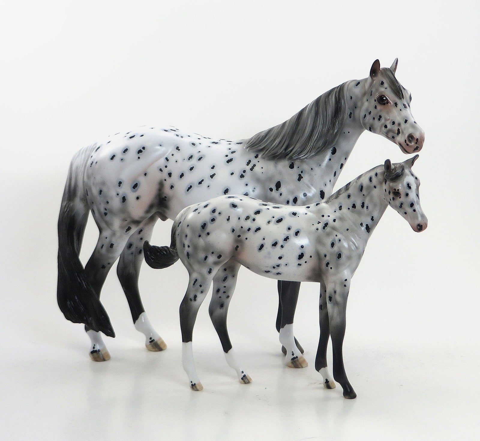 DIAMOND DAZE- OOAK Leopard Appaloosa Stock Horse & RING POP - OOAK Leopard Appaloosa Weanling (Sold Together)
