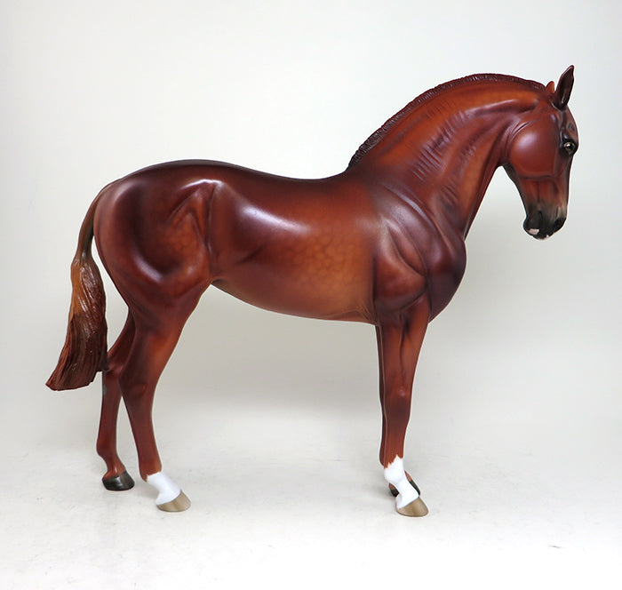 CORAZON PACIENTE-OOAK DAPPLE CHESTNUT ANDALUSIAN MARE MODEL HORSE BY SHERYL LEISURE 5/12