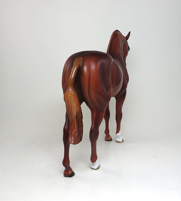 CORAZON PACIENTE-OOAK DAPPLE CHESTNUT ANDALUSIAN MARE MODEL HORSE BY SHERYL LEISURE 5/12