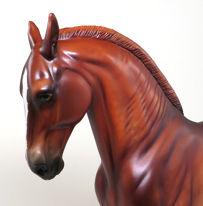 CORAZON PACIENTE-OOAK DAPPLE CHESTNUT ANDALUSIAN MARE MODEL HORSE BY SHERYL LEISURE 5/12