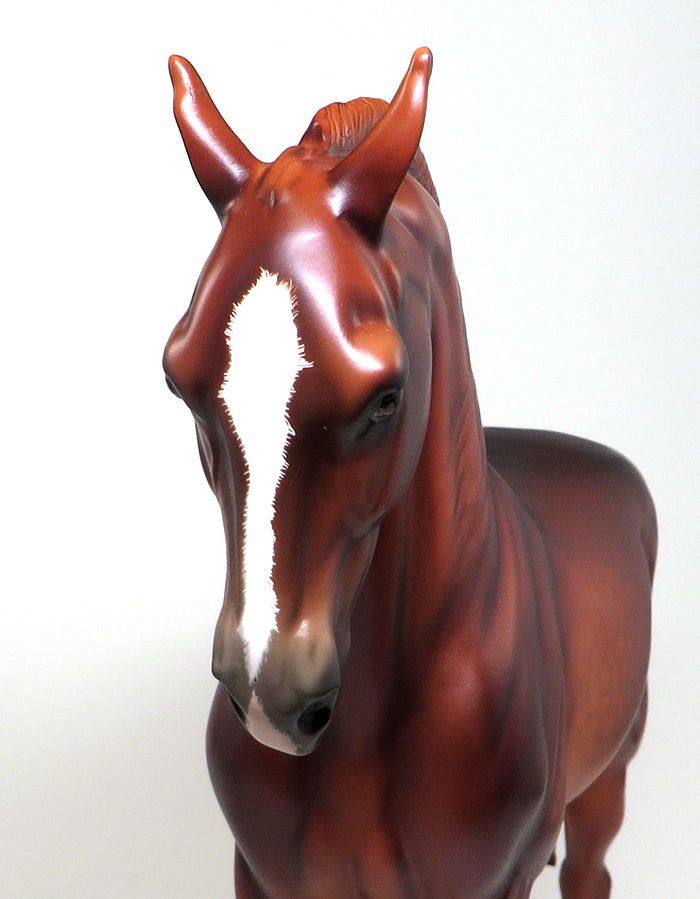 CORAZON PACIENTE-OOAK DAPPLE CHESTNUT ANDALUSIAN MARE MODEL HORSE BY SHERYL LEISURE 5/12