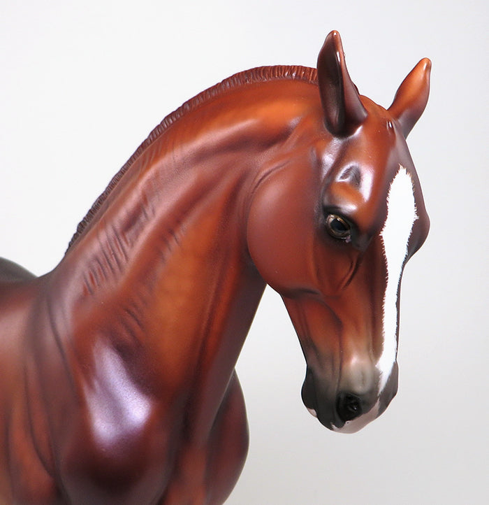 CORAZON PACIENTE-OOAK DAPPLE CHESTNUT ANDALUSIAN MARE MODEL HORSE BY SHERYL LEISURE 5/12