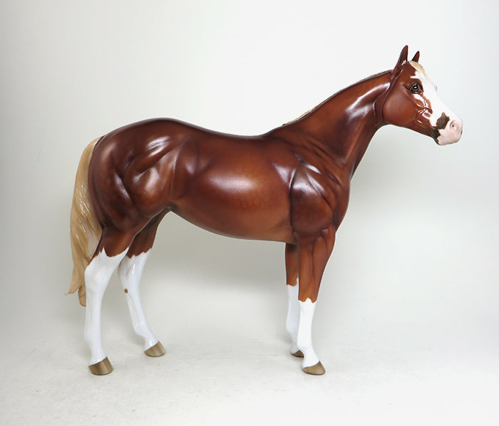 PLUMB SMART-OOAK CHESTNUT ISH MODEL HORSE BY SHERYL LEISURE 5/12