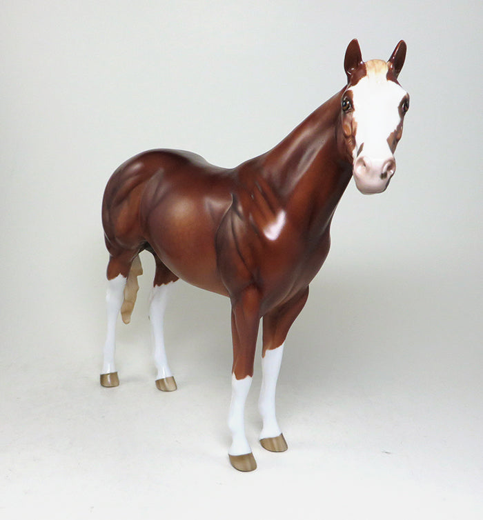 PLUMB SMART-OOAK CHESTNUT ISH MODEL HORSE BY SHERYL LEISURE 5/12