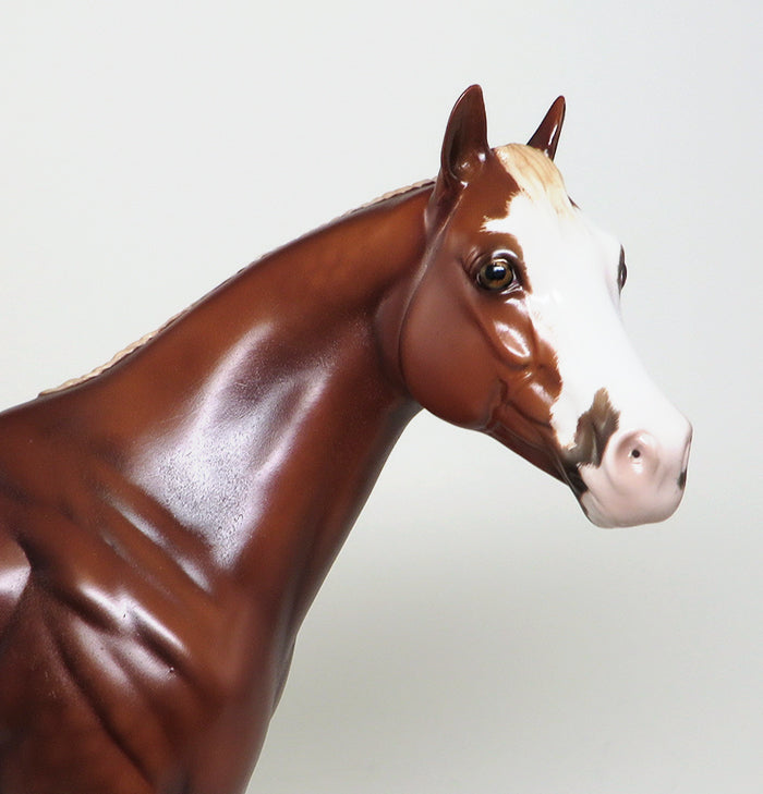 PLUMB SMART-OOAK CHESTNUT ISH MODEL HORSE BY SHERYL LEISURE 5/12